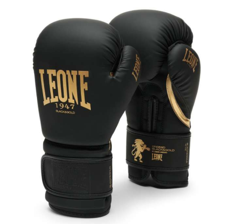 GN059D Guantes de Boxeo Leone 1947 “Black&Gold” Color Negro